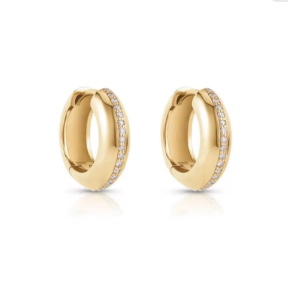 18k Gold Chunky Gold Hoop Earrings